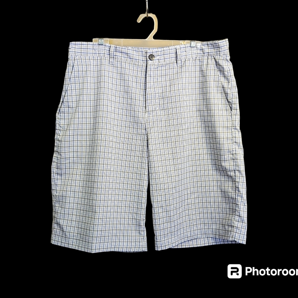 Adidas plaid golf shorts